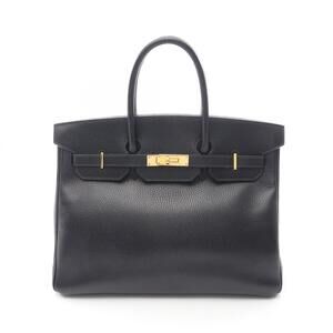 Hermes Birkin 35 Handbag, Leather, Ardennes Women's, Black